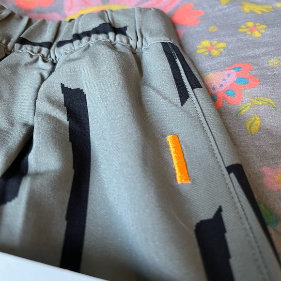 Lucy Do Everything Moss Green Black Flint Print Jogger Pants XS - Picture 5 of 8